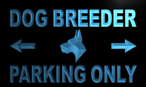 Dog Breeder Parking Only Neon Light Sign